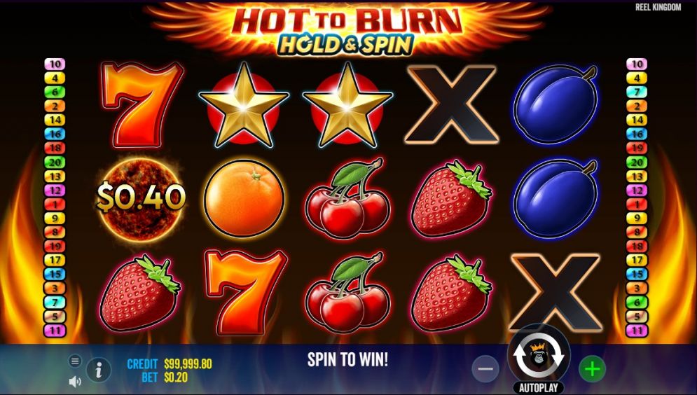 Hot to Burn Hold and Spin Gameplay